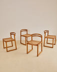 Italian Curved Back Cane Chairs