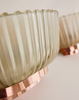 Pair of Art Deco Brass and Glass Wall lights by Seguso