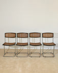 Mid-Century Modern Cesca-Style Cantilever Dining Chairs – Set of 4