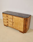 Art Deco Marble Top Sideboard
