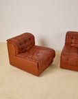 Patchwork Leather Lounge Chair by DeSede 1970s