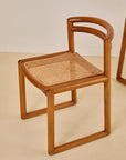 Italian Curved Back Cane Chairs