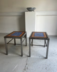 Pair of Mosaic Top Side Tables