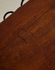 Brutalist Chain Iron and Oak Top Coffee Table