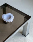 Smoked Glass and Chrome Coffee Table