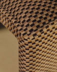 Geometric Fabric Pouffe