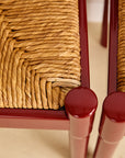 Set of x6 Oxblood Carimate Side Chairs by Vico Magistretti