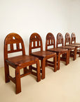 Brutalist dining chairs by Wasa Möbel (set of 6), 1970s