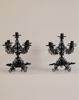 Pair of Iron Candelabras