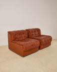 Patchwork Leather Lounge Chair by DeSede 1970s
