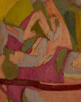 Mid-Century Abstract Expressionist Oil Painting – École de Paris, 1956