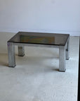 Smoked Glass and Chrome Coffee Table