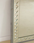 Blue Art Deco Mantle Mirror