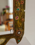 Art Nouveau Style Flower and Gem Mirror