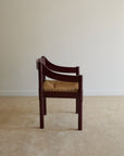 Set of x4 Carimate Carver Chairs in Burgundy