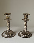 Pair of Victorian Silver Plated Candle Holders