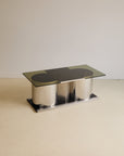 Chrome and Smoked Glass Coffee Table by Lodovico Acerbis 1970