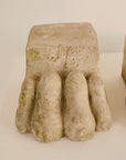 Decorative Pair of Carved Stone Lions Paws