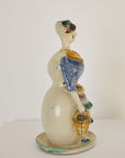Maiolica Lamp in the shape of a woman