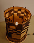 Mid Century African Patchwork Fabric Table Lamp