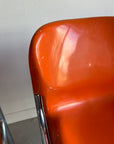 Set of x4 Orange Plastic Chairs