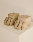 Decorative Pair of Carved Stone Lions Paws