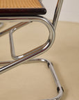 Chrome and Rattan Dining Chairs