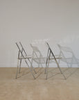 Pair of Lucite and Chrome Folding Chairs