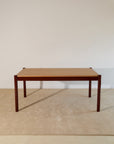 Mid-Century Modern Dining Set – Rectangular Wood Table with 6 Rush-Seat Chairs