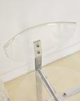 Set of x4 Lucite and Chrome 1980s Postmodern Dining Chairs