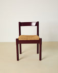 Set of x6 Carimate Dining Chairs Burgundy