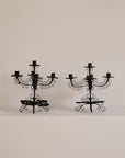 Pair of Iron Candelabras
