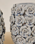Blue Ceramic Rose Vase