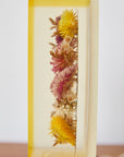 Vintage Resin Lamp With Dried Flowers