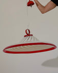 Vintage Mid-Century Murano Glass Space Age Swirl Pendant Light