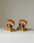 Pair of Staffordshire Pottery Style Ceramic Tigers