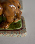 A Magnificent Pair of Vintage Medici-Style Pottery Lions