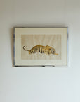 Tiger Watercolour In Chrome Frame