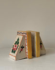 French Hand Painted Ceramic Bookends