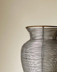 Large Woven Aluminium and Brass Vase