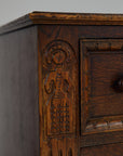 Solid Oak Jacobean Style Chest of Drawers