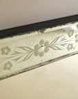 Large Venetian Glass Overmantle Mirror With Etched Frame