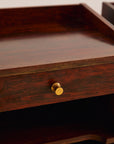 Rosewood and Brass Bedside Tables