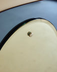 Pair of Round Blue Glass Italian Mirrors