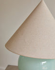 Vintage French Modernist Opaline Glass Table Lamp Attributed to Jacques Adnet (c. 1940s)