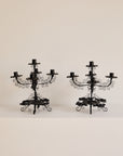 Pair of Iron Candelabras