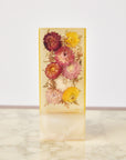 Vintage Resin Lamp With Dried Flowers