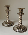 Pair of Victorian Silver Plated Candle Holders