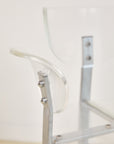 Set of x4 Lucite and Chrome 1980s Postmodern Dining Chairs