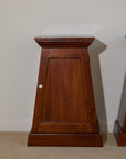 Pair of Vintage Tapered Wooden Pedestal Bedside Tables